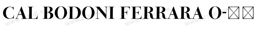 CAL Bodoni Ferrara O字体转换